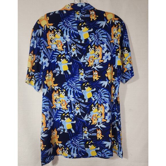 Bluey and family button down short sleeve shirt Men's size small - Picture 5 of 6